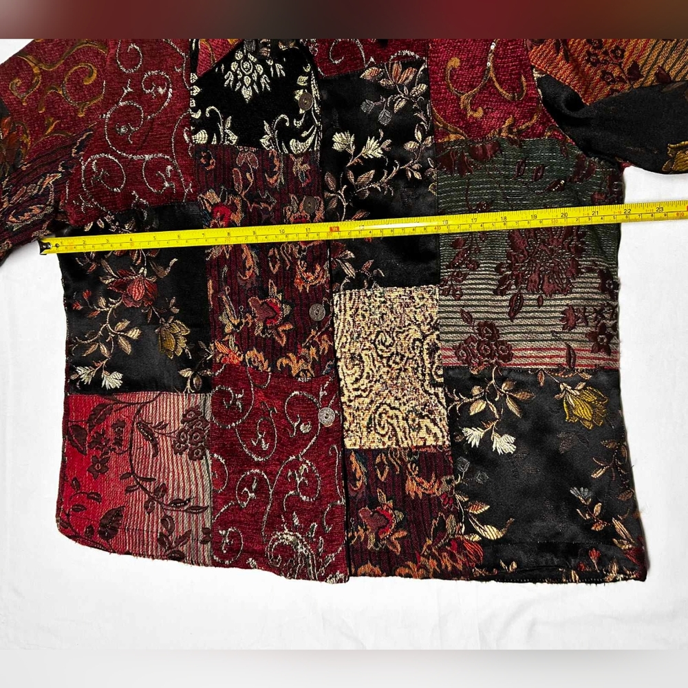 Chicos Tapestry Jacket Patchwork Dressy Embroider… - image 2